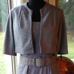 Calvin Klein knit dress with pockets, jacket; sz 6